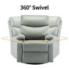 Hzlagm Everglade 30.2 in. W Technical Leather Upholstered Swivel and Rocking Manual Recliner - 2 of 4