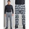 Lars Amadeus Men's Flat Front Straight Leg Argyle Plaid Trousers - image 4 of 4