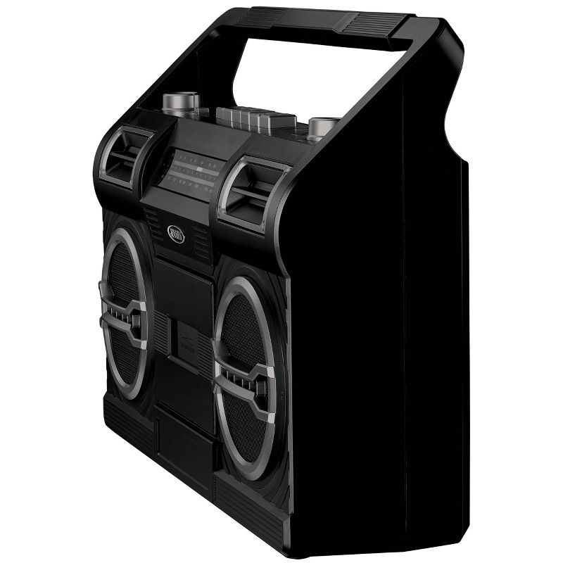 JENSEN Portable AM/FM Radio with Cassette Player/Recorder and Built-in Speakers - Black, 4 of 7