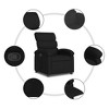 CLIHOME Modern Recliner Chair Push Back, Breathable Fabric Lounge Chair with Padded Arms, Manual Reclining Accent Chair - 4 of 4