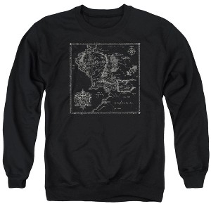 Lord Of The Rings Map Of Me Adult Crewneck Sweatshirt - 1 of 4