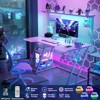 Aheaplus Gaming Desk with Hutch and LED Lights, Computer Table with Storage Shelves - 4 of 4