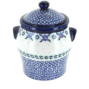 Blue Rose Polish Pottery 1100 Zaklady Large Canister - 1 of 1