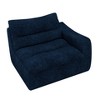 Lazy floor sofa, modern floor lounge chair with right arm, comfortable beanbag sofa, suitable for living room bedroom office - Beige - 3 of 4