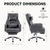NicBex Adjustable Office Chair with Wheels,Modern Ergonomic Computer Chair with High Back,Swivel Leather Desk Chair for Adult,Student - 3 of 4