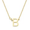 Stylish 14k gold plated initial necklace adorned with sparkling cubic zirconia for a personalized and elegant touch. - 2 of 2