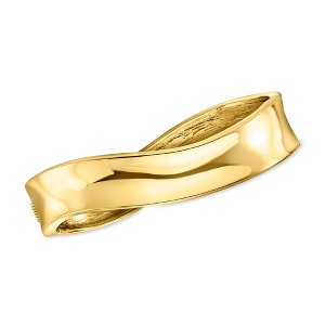 Ross-Simons 14kt Yellow Gold-Plated Wavy Bangle Bracelet Size 7.5 - 1 of 4