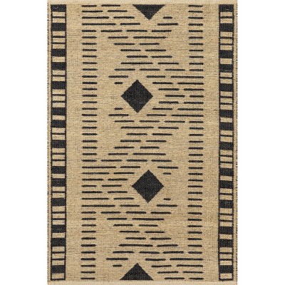 Nuloom Ranae Zigzag Bordered Jute Indoor Area Rug