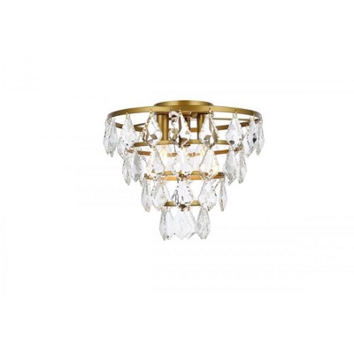 Elegant Lighting Ella 12 inch flush mount in brass