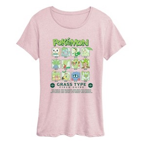 Women's - Pokémon - Grass Type Field Guide Short Sleeve Graphic T-Shirt - 1 of 3