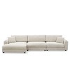 NicBex Modern 134" Corduroy Sectional Sofa Modular L Shape Sofa Couch with USB Port and Cup Holder for Living Room Apartment - 3 of 4