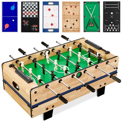 Best Choice Products 2x4ft 10-in-1 Combo Game Table Set W/ Hockey,  Foosball, Pool, Shuffleboard, Ping Pong - Dark Wood : Target