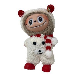 Fuzzy Snowman Outfit with Headband, Scarf & Shoes for 17.5cm Labubu - 1 of 4