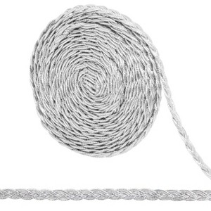 Gimp Braid Trim, 3 Yards 0.3 inch Metallic Woven Trim, Sewing DIY Craft Braid Ribbon for Hat Headband Costume Garment Decor Accessory - 1 of 4
