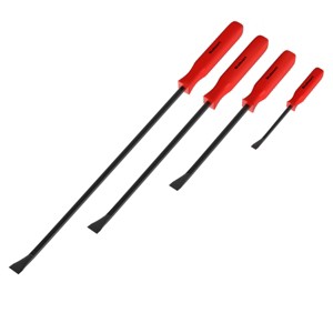 Pry Bar - 4 Piece Breaker and Crowbar Hand Tool Set with Ergonomic Nonslip Grip and Steel Alloy Angled Chisels for Garage, by Fleming Supply - 1 of 4