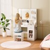 LIKEPAY Vanity Desk with Mirror, Power Outlet, Hair Dryer Bracket, Makeup Table with 2 Drawers,3 Color Modes Available for Bedroom - 2 of 4