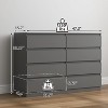 CIPACHO Mid Century Modern 8 Drawer Dresser in Grey with Hidden Handle Perfect for Bedroom to Boost Storage and Elevate Retro Home Vibe - 2 of 4