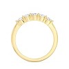 GILDED 1/2 CTTW Lab Grown Diamond 5 Stones Engagement Rings in 14KT Gold Plated or 925 Sterling Silver, Size 7 - 3 of 4