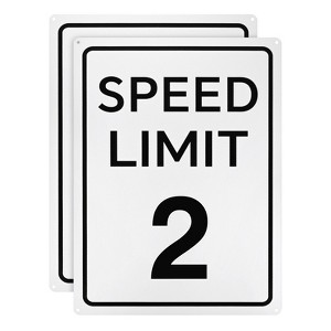 Unique Bargains Aluminum Weather Resistant Waterproof Rust Free Traffic Sign 2 Pcs - 1 of 4