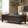 FONTOI Ottoman Bench with Storage, Foot Rest for Living Room Entryway Hotel, Dark Brown, 17.5"*16.33"*50.75" - 2 of 4
