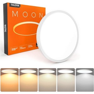 TALOYA 12 inch White Indoor 5 Color Selectable LED Flush Mount Dimmable Ceiling Light 2000 Lumens - 1 of 1