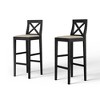 Resenkos Counter Bar Stools, Counter Stool,Bar Chair Counter Height Stool with Backrest, Padded Seat & Footrest,Black - 2 of 4