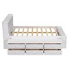 CAVINAS Full Size Bed Modern Pine Bed Frame with 6 Storage Drawers, Bookcases at the of Headboard and Footboard for Bedroom - 4 of 4