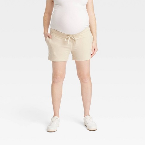 Over Belly Midi Maternity Jean Shorts - Isabel Maternity by Ingrid