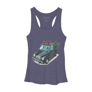 Women's Design By Humans Christmas Cab By ValerieShephard Racerback Tank Top - 1 of 3