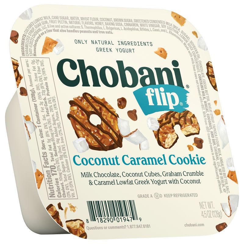 Chobani Flip Coconut Caramel Cookie Greek Yogurt - 4.5oz, 1 of 8