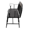 The Lakeside Collection Metal Spindle Leg Farmhouse Bench - Black - 3 of 4