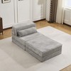 Whisen Modern Compression Loveseat, Convertible Floor Sofa Bed,DIY Boneless Modular Sectional Couch, No Assembly Required - 3 of 4