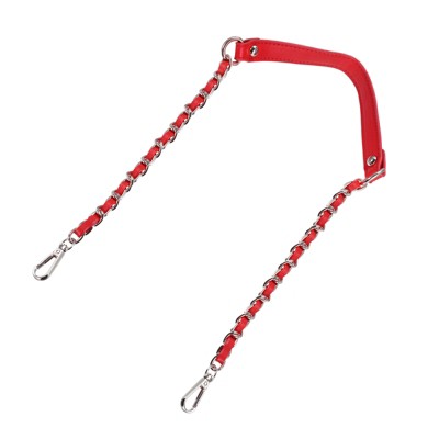 Unique Bargains Metal Corrosion-Resistant PU Leather Purse Flat Chain Strap