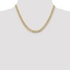 Black Bow Jewelry 6.75mm 14k Yellow Gold & Rhodium Hollow Pave Curb Chain Necklace - 3 of 4
