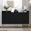 NicBex Buffet Cabinet with Storage and Metal Legs,Sideboard Cabinet with Adjustable Shelves and 4 Doors,Storage Cabinet for Living Room,Black - 2 of 4