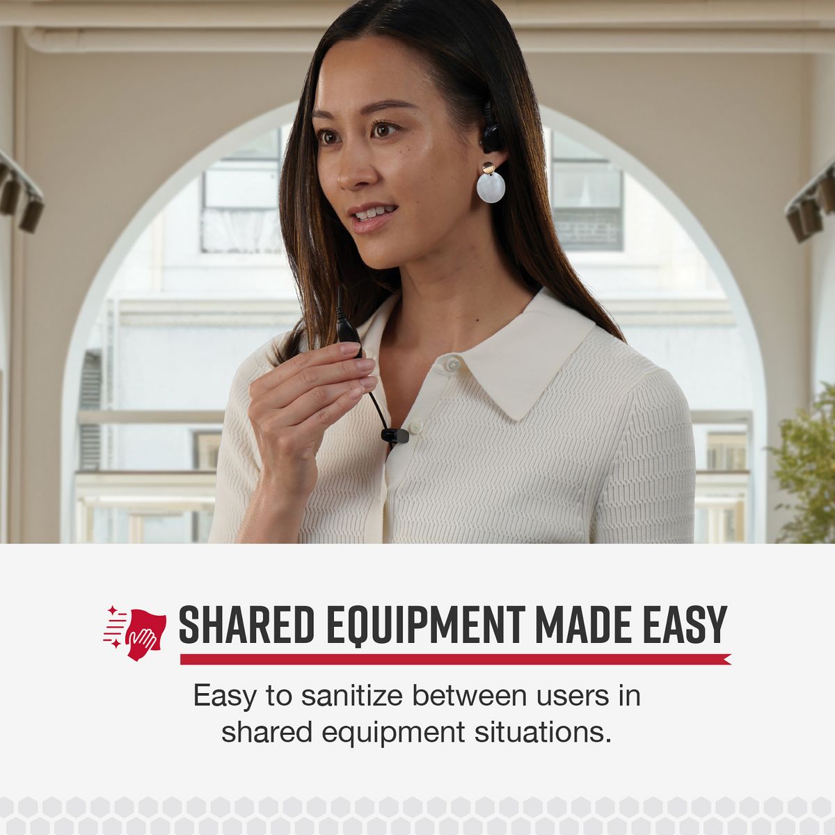 Cobra® C-Style Swivel Wrap Around-the-Ear Headset for Cobra® Performa 400/450 2-Way Handheld Business Radios and Select Non-Cobra® Devices, 00100... - thumbnail 6