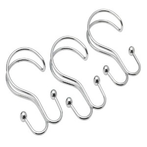 Carnation Home Fashions Double Shower Curtain Hook - 2.5x4" - 1 of 3