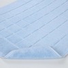 Cotton Solid Absorbent Thick Checkered Grid Washable Bath Mats, Set of 2 by Blue Nile Mills - 3 of 4