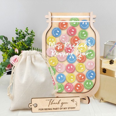 Huxxion Custom Reward Jar and Tokens Smile Classroom PY09
