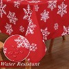Christmas Tablecloth 60 x 84 Inch, Christmas Table Cloths for Rectangle Tables Winter Tablecloth, Xmas Blue Snowflakes Christmas Decorations - 4 of 4
