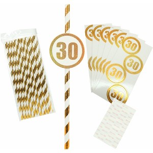 Pavilion Gift Company - 30 - 24 Pack Party Straws - Party Decorations and Accessories - 1 of 4