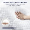Gulches Standard Pillow Set of 2 - Soft White Knitted Cover, Down Alternative Fill, Supportive & Breathable (For All Sleep Positions) - 4 of 4