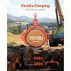 VEVOR 28in Log Lifting Tongs, 2-Claw Log Tongs, Heavy Duty Steel Log Grapple, 1100LBS Lifting Capacity, Swivel Log Graper Timber, Orange - 3 of 4