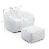 NicBex Bean Bag Chair,Beanbag Chair with Footstool,Oversized Lounge Sofa for Adults and Kids,Faux Fur Comfy Chair for Living Room Bedroom - 3 of 4