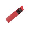 JAM Paper Plastic Sliding Pencil Case Box with Button Snap Red 2166513299 - 3 of 4