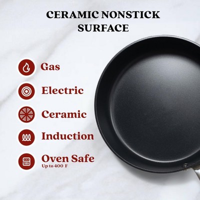 Alva Maestro 8" Black Aluminum Nonstick Frying Pan Skillet