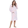 Casual Nights Women's Zip Up Robe Housecoat, Velour Duster Lounger Dress with Pockets - 3 of 4