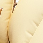 beige rattan/off-white cushion