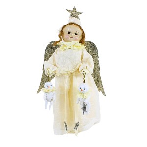 Dee Harvey 13.0 Inch Faith, Hope & Love Christmas Snowman Angel Figurines - 1 of 3