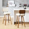Bekrvio 26"/29” Swivel Bar Stools Set of 4, Upholstered Faux Leather Barstools with Back, Bar Chairs Island Stools for Kitchen Counter - 4 of 4
